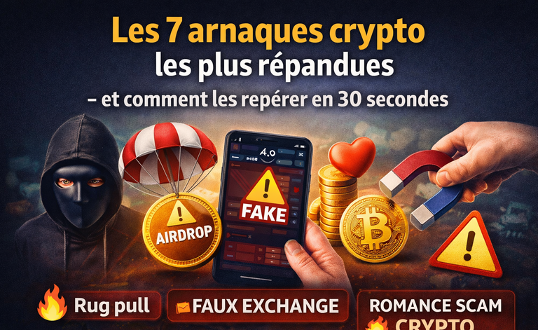 Les 7 arnaques crypto les plus répandues — et comment les repérer en 30 secondes
