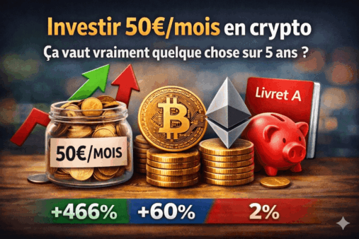 Investir 50€/mois en crypto : Est-ce que ça vaut vraiment quelque chose sur 5 ans ?