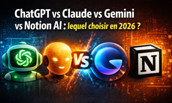 ChatGPT vs Claude vs Gemini vs Notion AI : lequel choisir en 2026 ?
