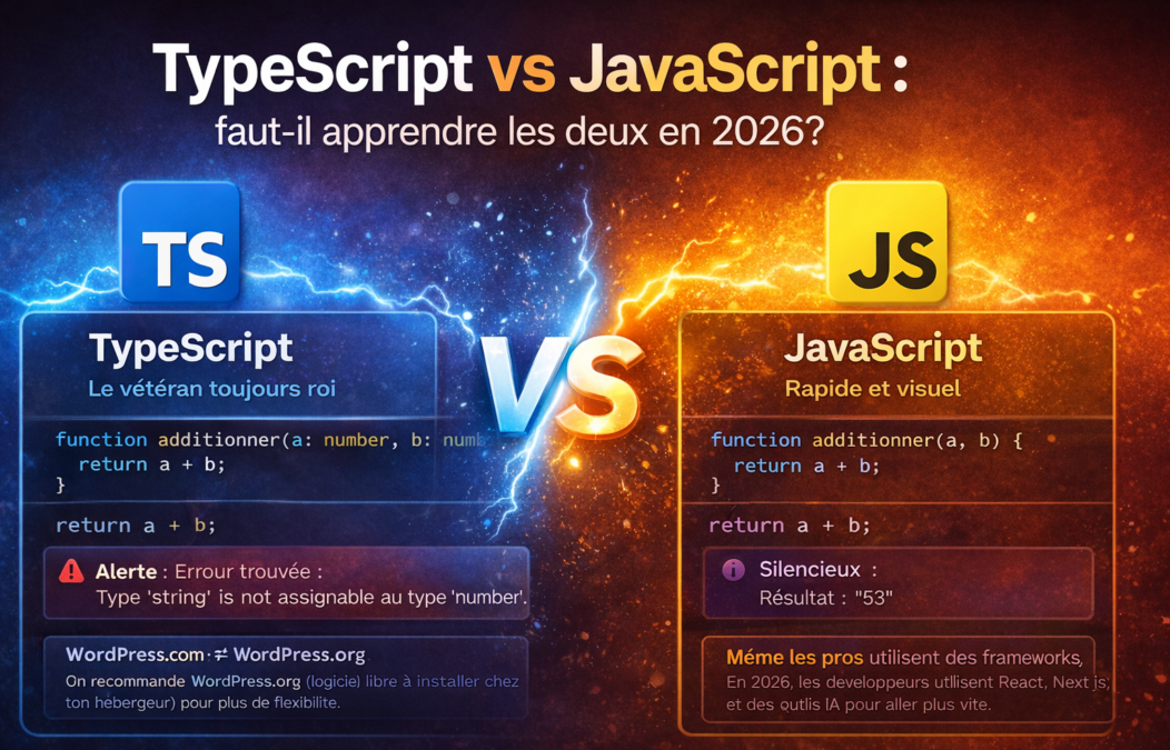 TypeScript vs JavaScript : faut-il apprendre les deux en 2026 ?
