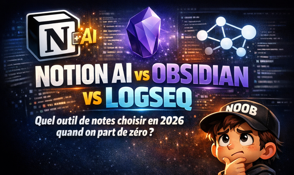 Notion ai vs obsidian vs logseq : quel outil de notes choisir en 2026 quand on part de zéro ?