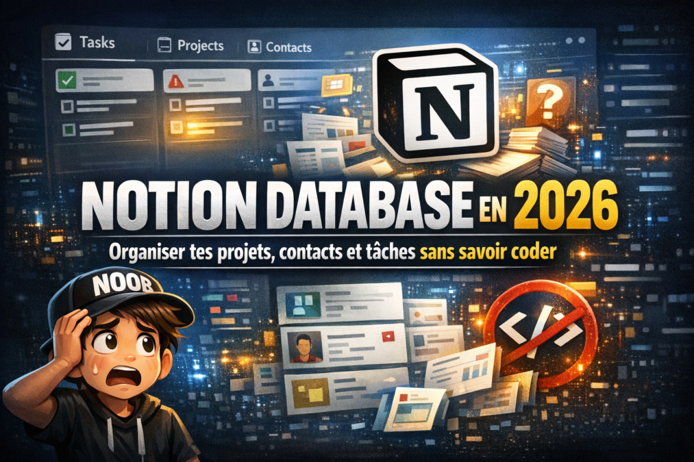 Notion Database en 2026 : organiser tes projets, contacts et tâches sans savoir coder