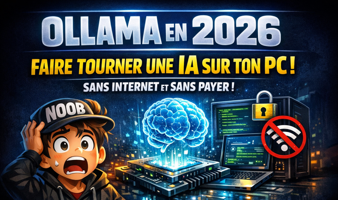 Ollama en 2026 : faire tourner une IA sur ton propre ordinateur, sans internet et sans payer