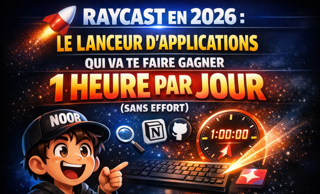 Raycast en 2026 : le lanceur d'applications qui va te faire gagner 1 heure par jour (sans effort)