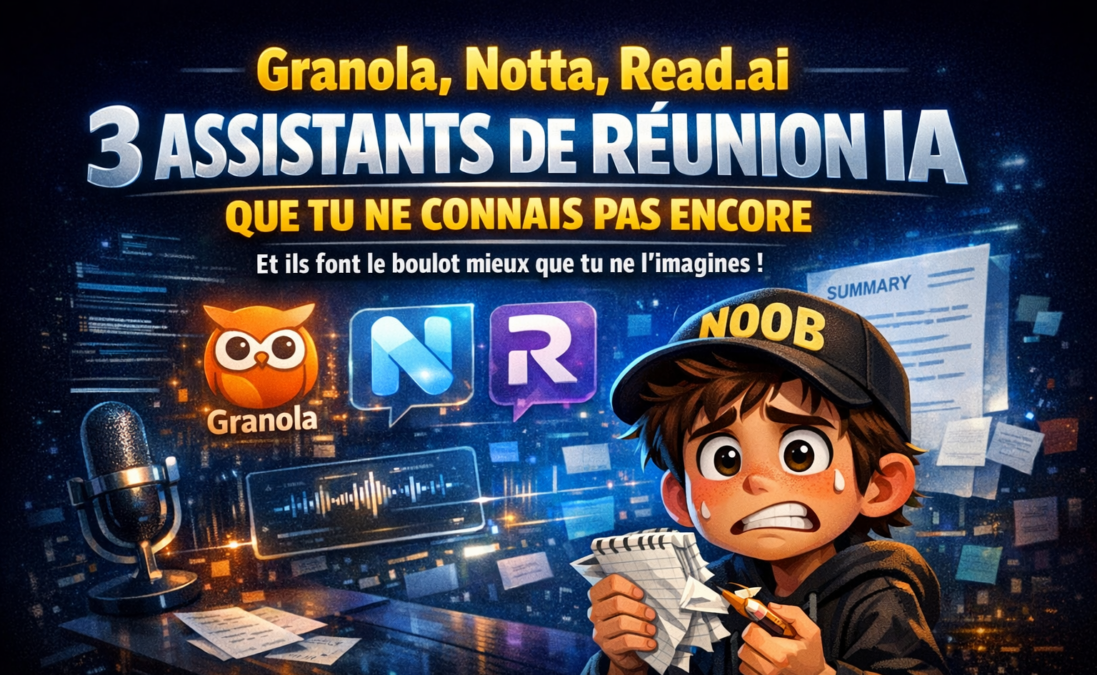Granola, Notta, Read.ai : 3 assistants de réunion IA que tu ne connais pas encore (et qui font le boulot mieux que tu ne l'imagines)