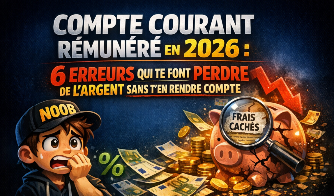 Compte courant rémunéré en 2026 : 6 erreurs qui te font perdre de l'argent sans t'en rendre compte