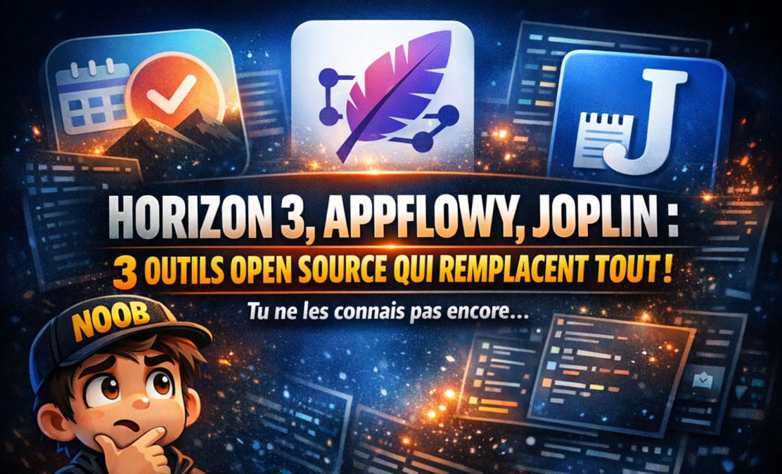 Horizon 3, AppFlowy, Joplin : 3 outils de productivité open source que tu n'as pas encore testés et qui remplacent tout
