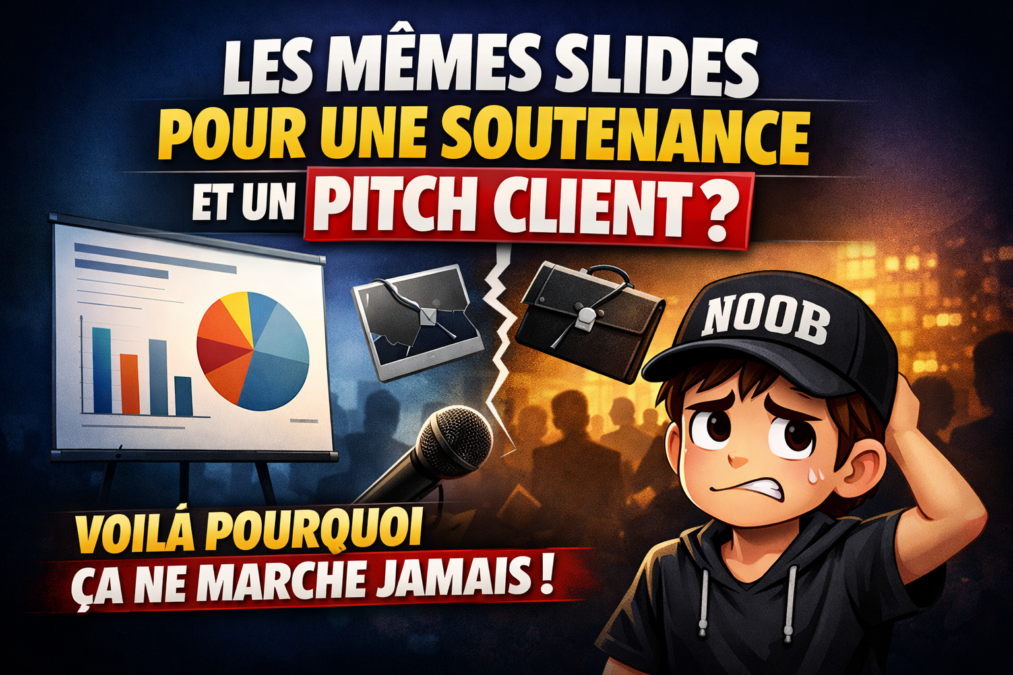 Les mêmes slides pour une soutenance et un pitch client ? Voilà pourquoi ça ne marche jamais
