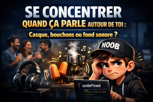 Se concentrer quand ça parle autour de toi : casque, bouchons ou fond sonore ?