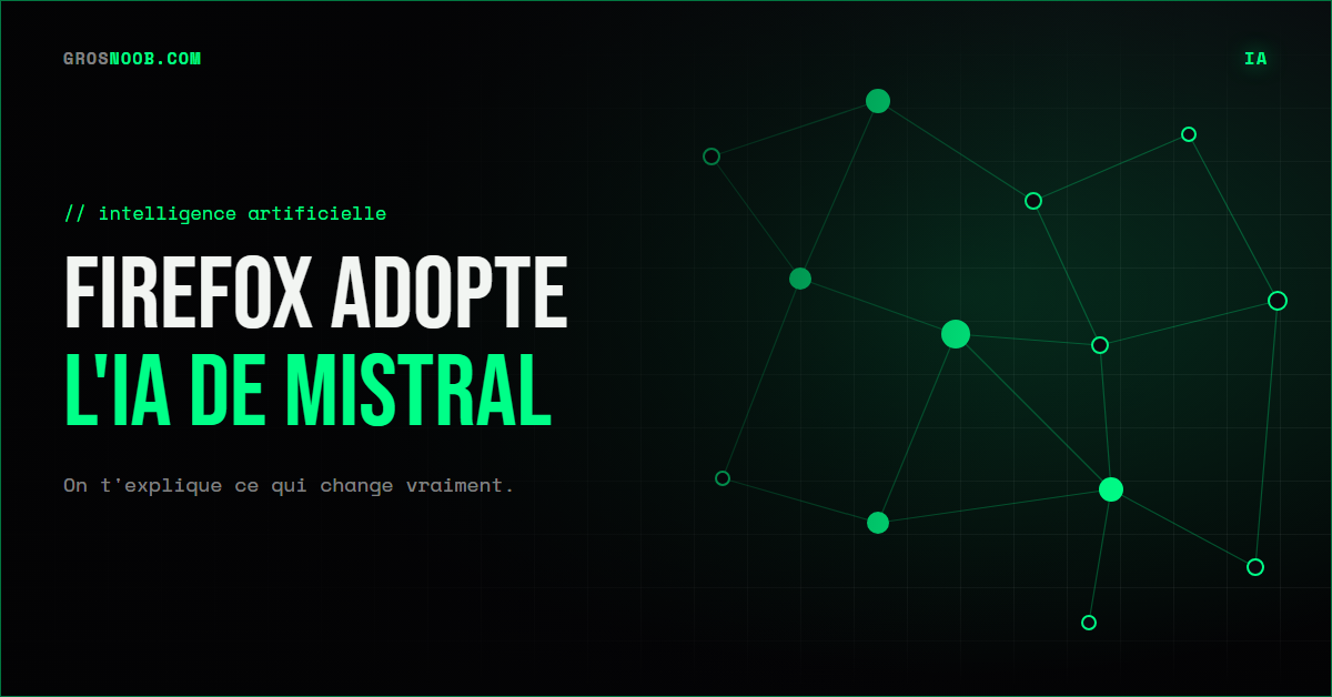 Mozilla intègre le modèle Mistral Small 4 à Smart Window, l'assistant de Firefox, désormais ouvert en France