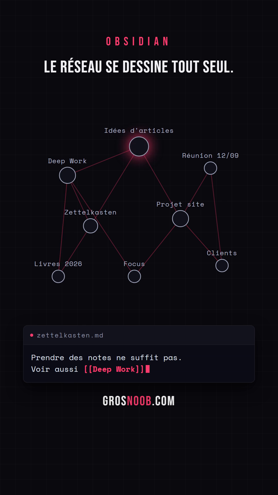 Le graph view d'Obsidian, en 20 secondes