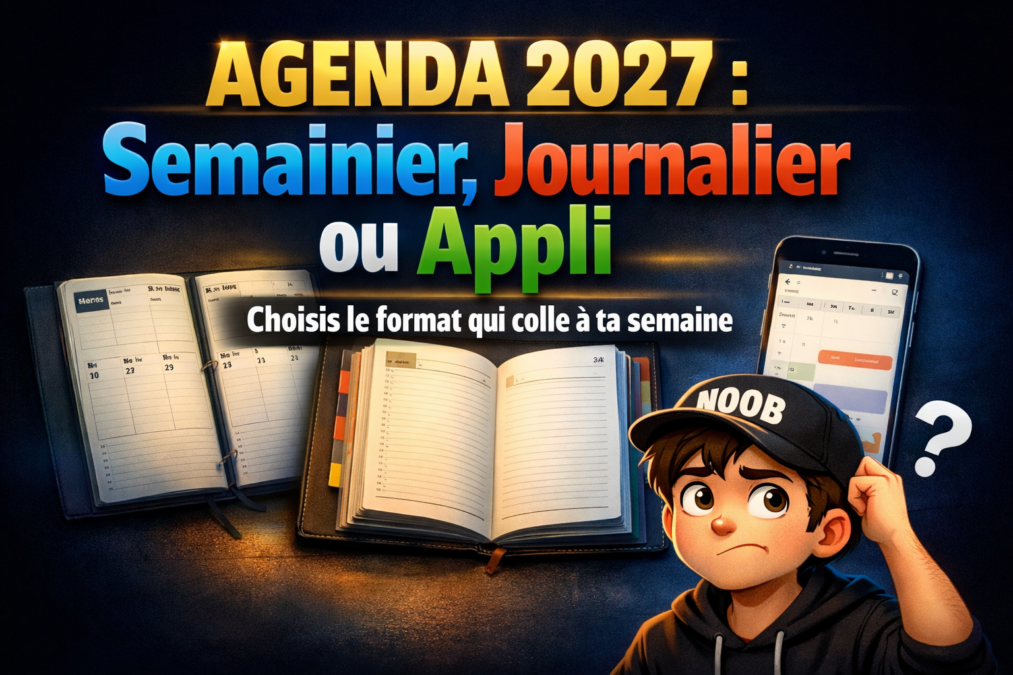 Agenda 2027 : semainier, journalier ou appli, choisis le format qui colle à ta semaine