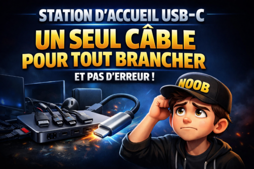 Station d'accueil USB-C : un seul câble pour tout brancher, sans te tromper de port