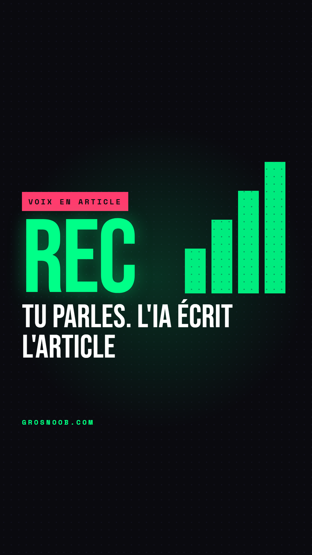 Tu parles. L'IA écrit l'article